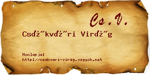 Csákvári Virág névjegykártya